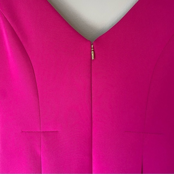 DKNY Fuchsia Sleeveless A-Line, Knee-Length Dress - Picture 6 of 12